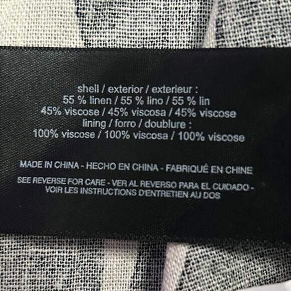 NWT Sam Edelman Sz Medium Merisa Printed Open-Back A-Line Linen Dress Midi NEW - Picture 15 of 16